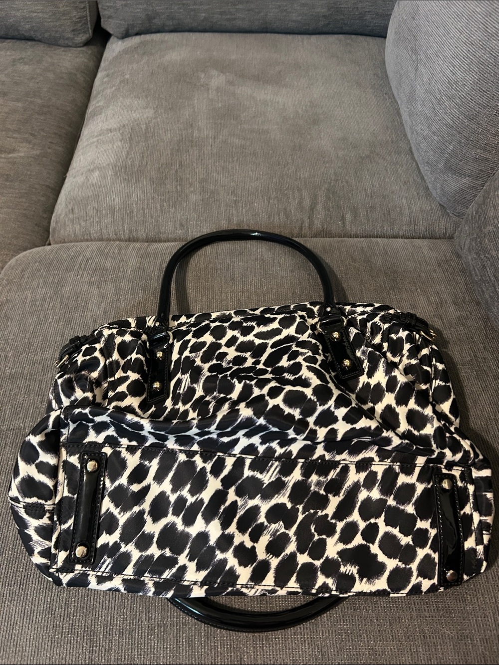 Kate spade Black and White Leopard-Print Tote - Picture 2 of 6